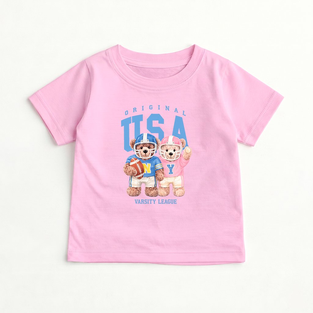 REMERA BEBE USA OSITOS ROSA OSITOS USA - Imagen 1