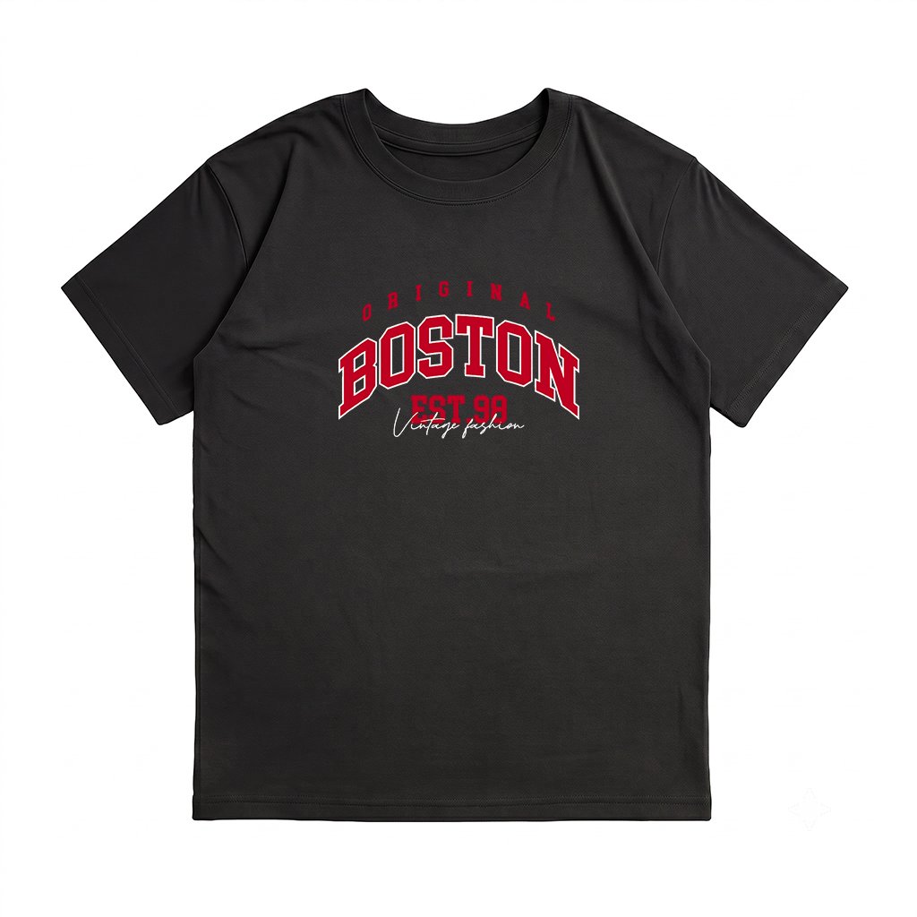 REMERA OVSIZE BOSTON NEGRO BOSTON - Imagen 1